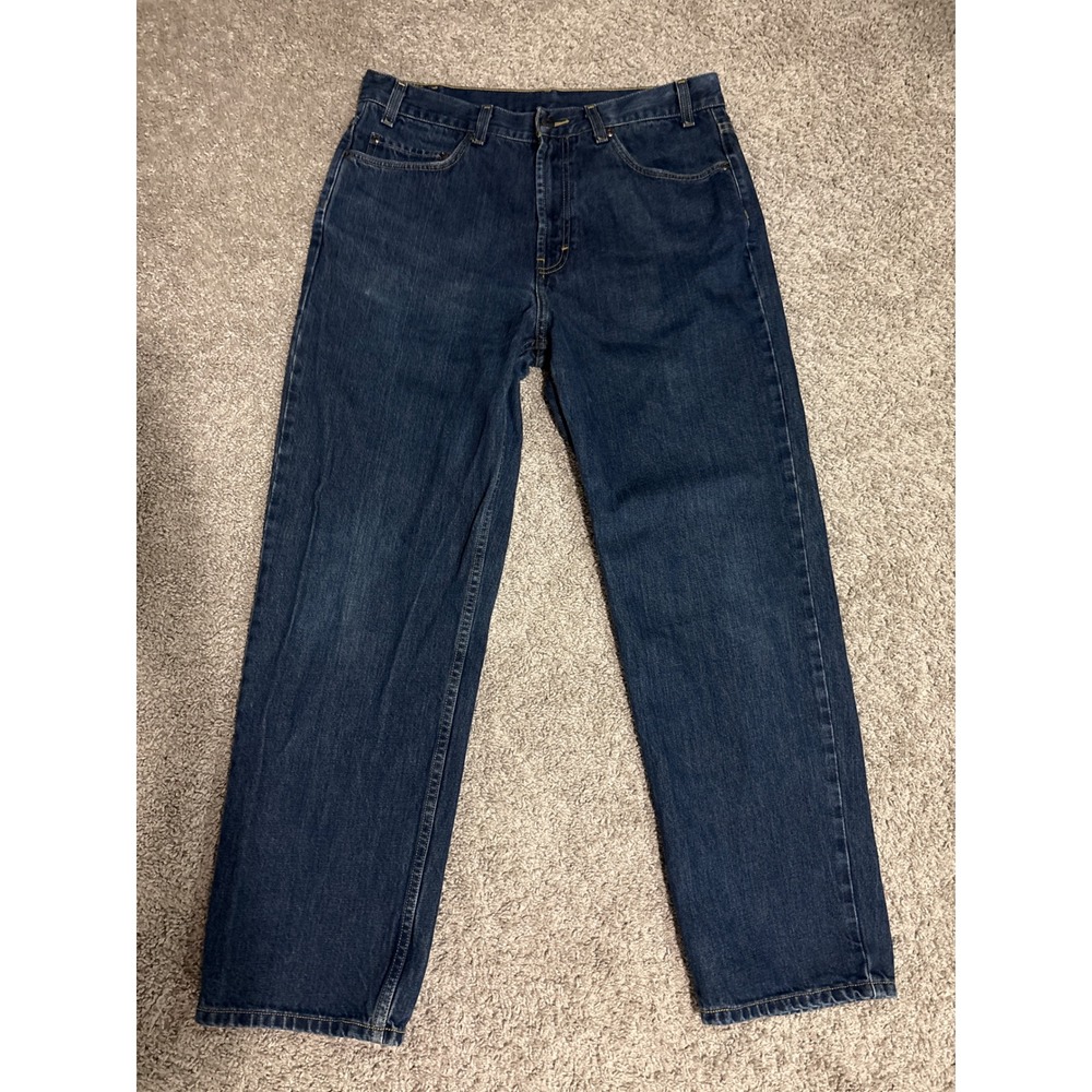 Y2K Kirkland Signature Mens 34x30 Dark Wash Straight Leg 100% Cotton Jeans
